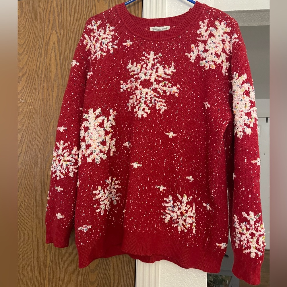 Coldwater Creek Snowflake Boucle Sweater